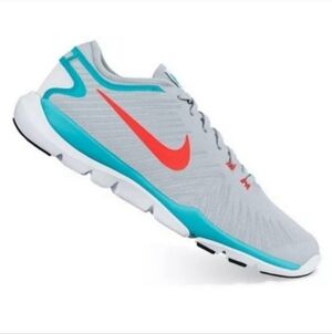 Nike Flex Supreme TR 4 White Mesh Lace Up Low Top Running Sneakers